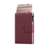 Pasjeshouder Plus Croco Bordeaux