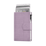 Porte-cartes Plus Croco Rose poudré