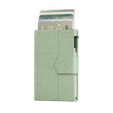 Kartenetui Plus Croco Mintgrün