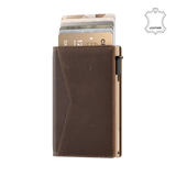 Pasjeshouder Slim Vintage Leer Bruin