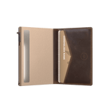 Pasjeshouder Slim Vintage Leer Bruin