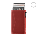 Pasjeshouder Slim Vintage Leer Rood