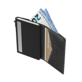 Pasjeshouder Slim Vintage Leer Zwart