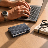 Kartenetui Slim Panel Blau