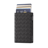 Pasjeshouder Slim Woven Zwart