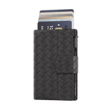 Porte-cartes Plus Woven Noir