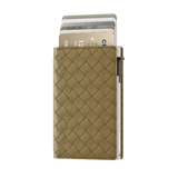 Kartenetui Slim Woven Grün