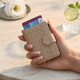 Porte-cartes Plus Woven Beige